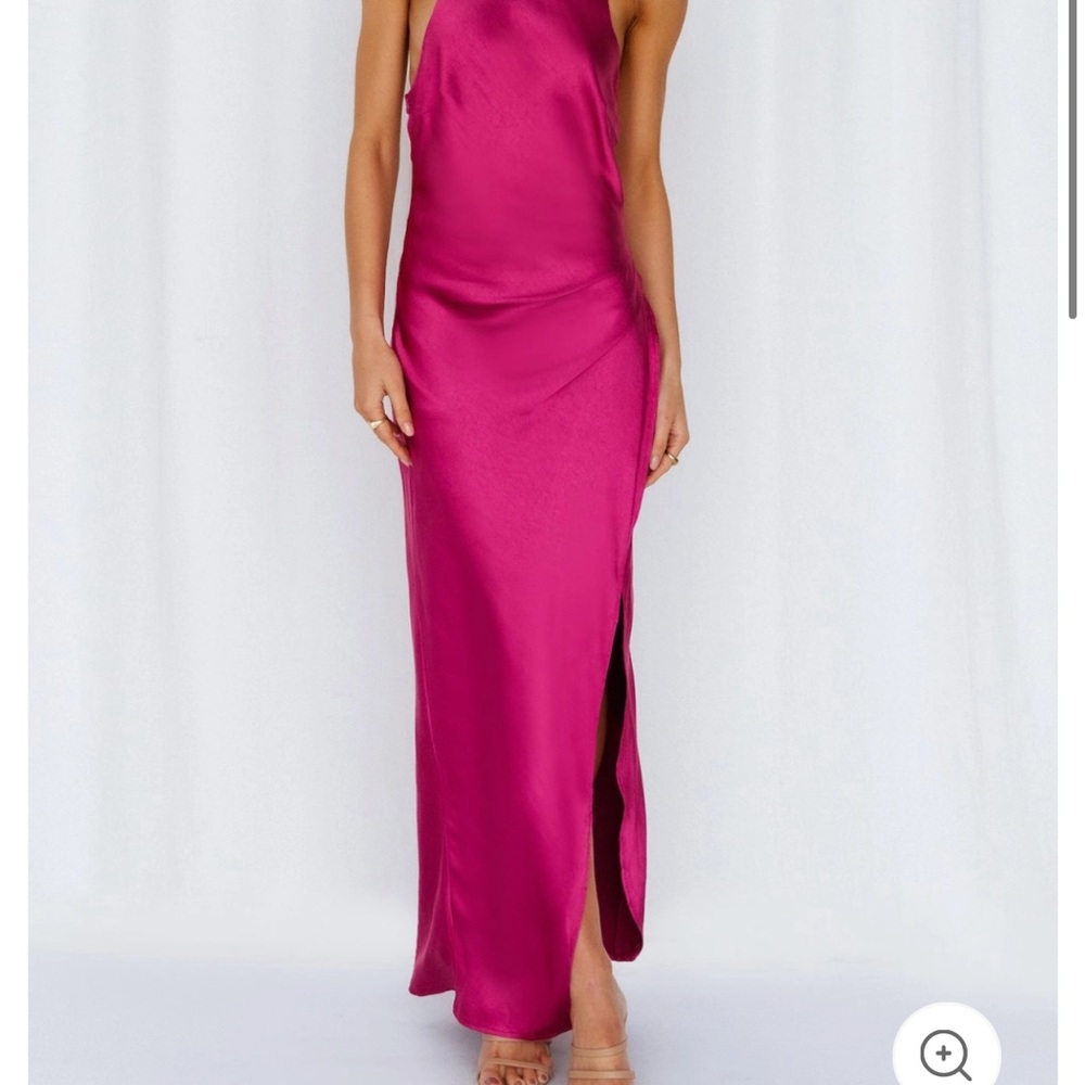 Hello Molly Fuchsia Backless Dress